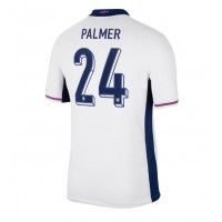 Camisa de Futebol Inglaterra Cole Palmer #24 Equipamento Principal Europeu 2024 Manga Curta